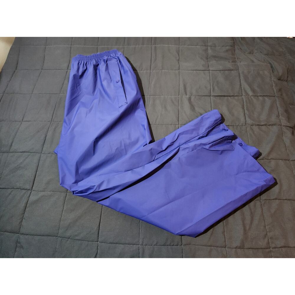 Columbia Women XL Purple Nylon Windbreaker Pants Elastic Waist 30" - 40" x 31